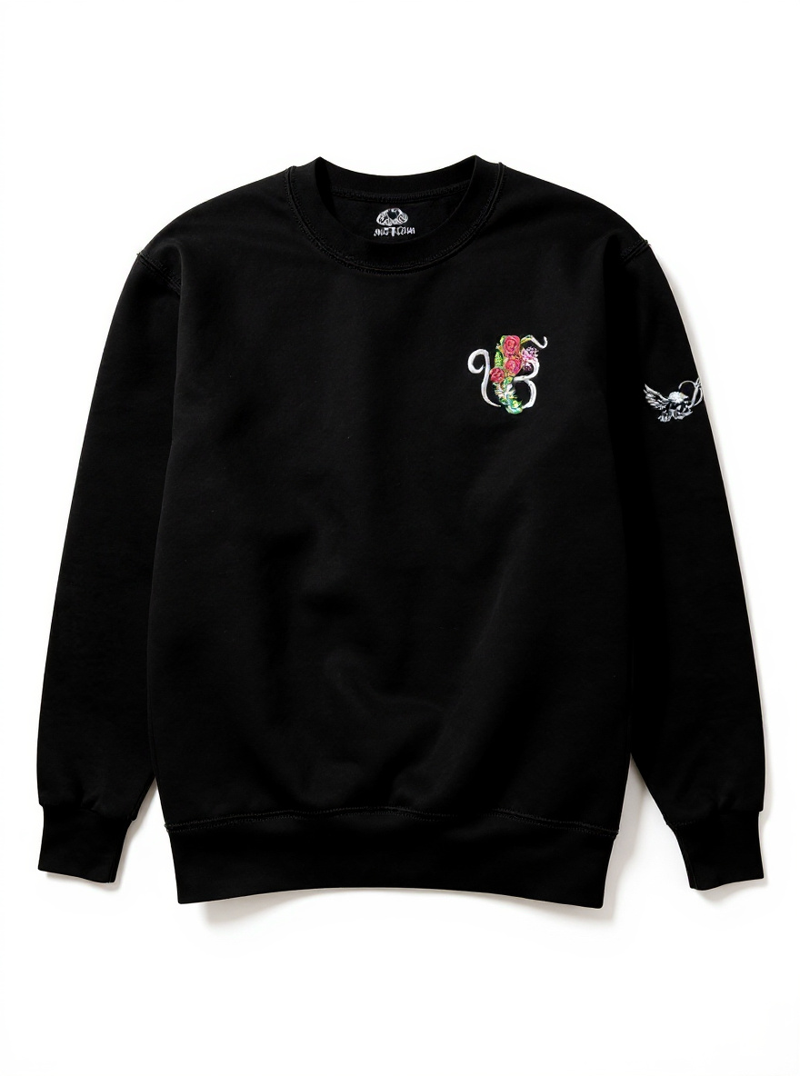Ik Onkar Black Crew Neck